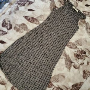 Gray high neck halter top dress